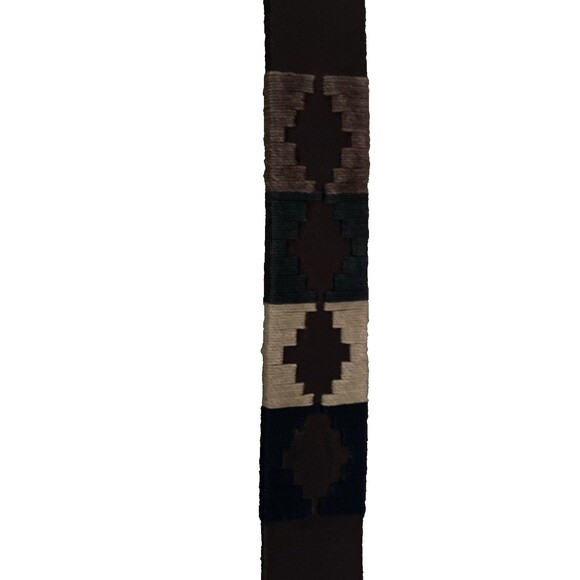 Old Ombu Pampa Leather Blue,Green,Tan & Brown Wax Thread Belt Adult Sz 105 40” L - Picture 8 of 12